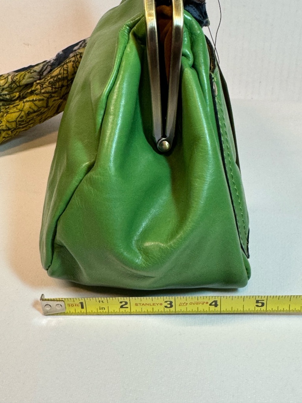 Patricia Nash Mint Green Leather Frame Satchel Bag with Scarf NWT - Picture 11 of 13